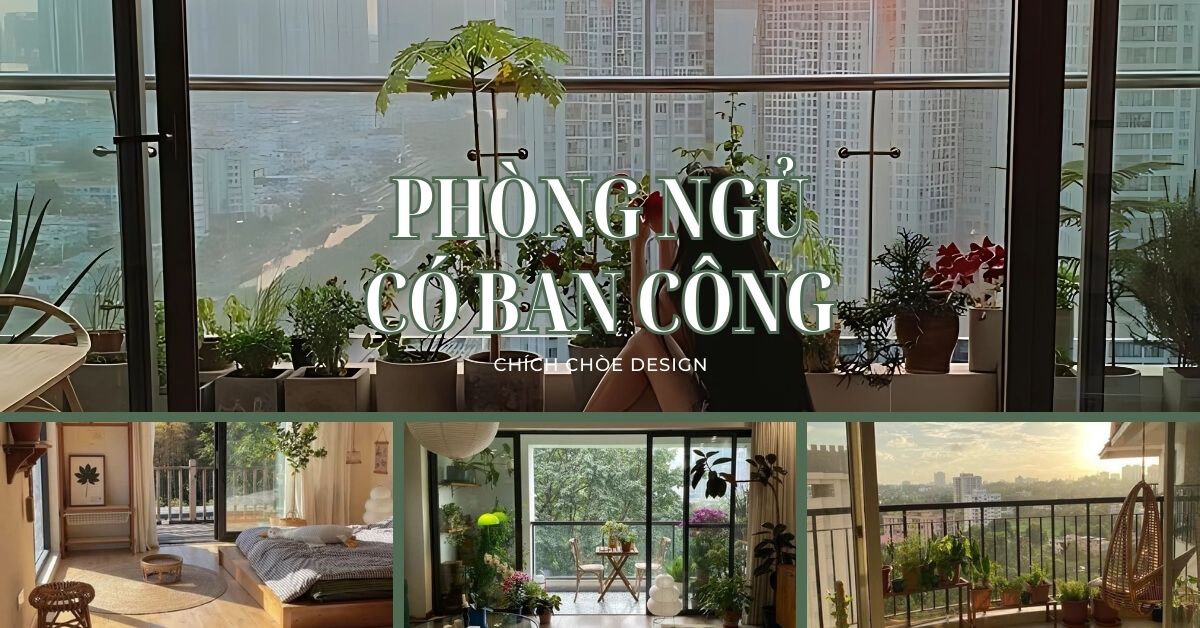 Phòng ngủ có ban công đẹp