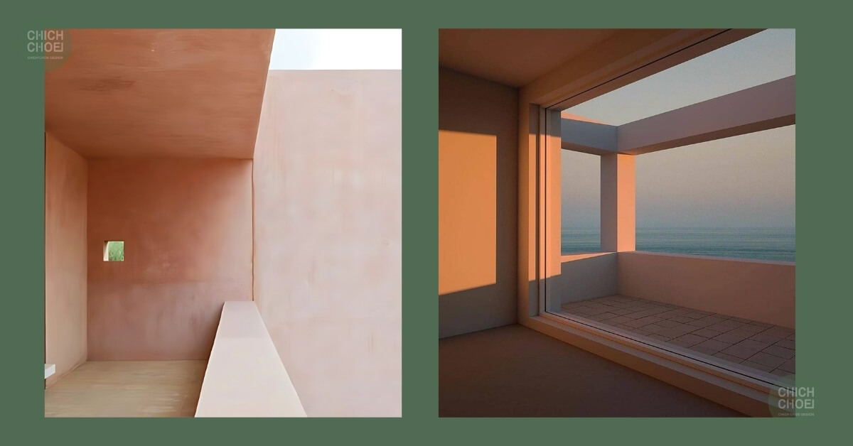 Phòng ngủ có ban công minimalism Style