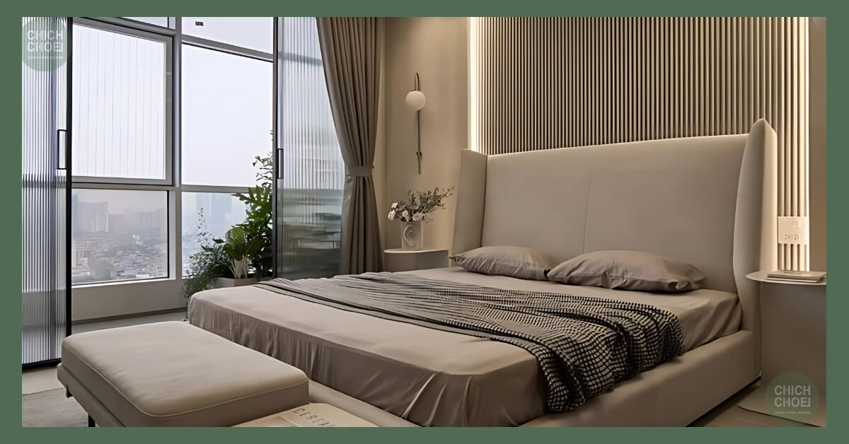 Phòng ngủ cửa kính lớn