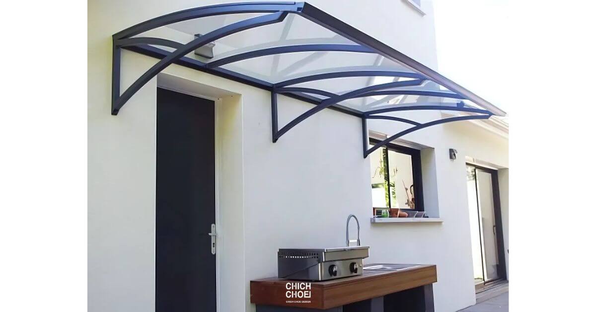 Mẫu mái che hiên nhà đẹp, đơn giản