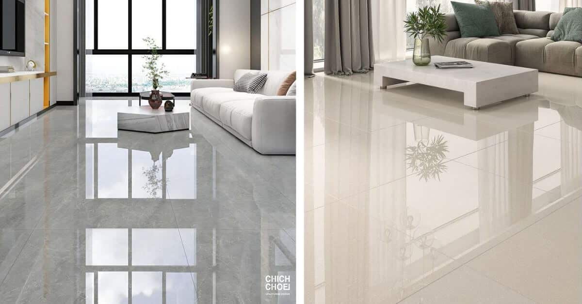 Sàn gạch men sau khi được thay mới