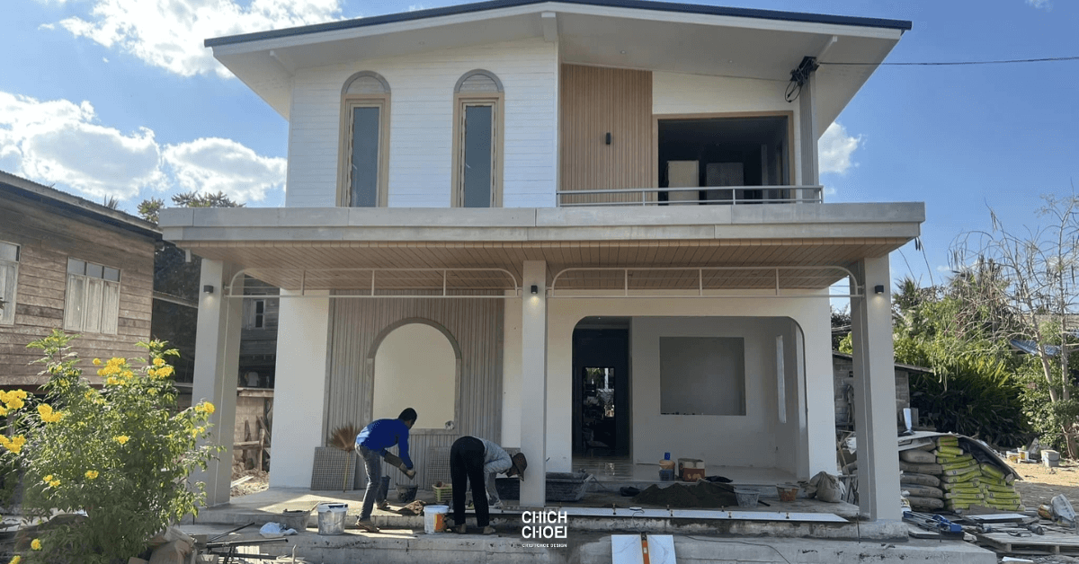 Thi công sửa chữa mặt tiền nhà 2 tầng Đà Nẵng